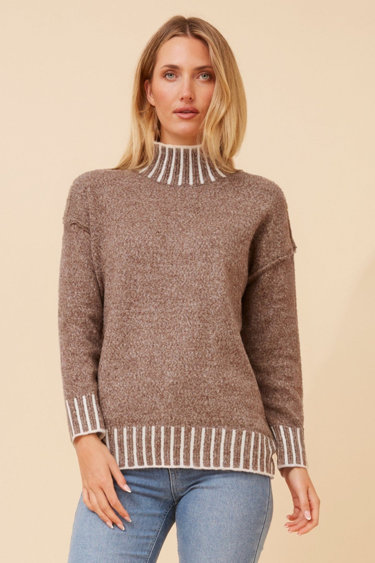 CAS BLANKET STITCH PULLOVER (Black)