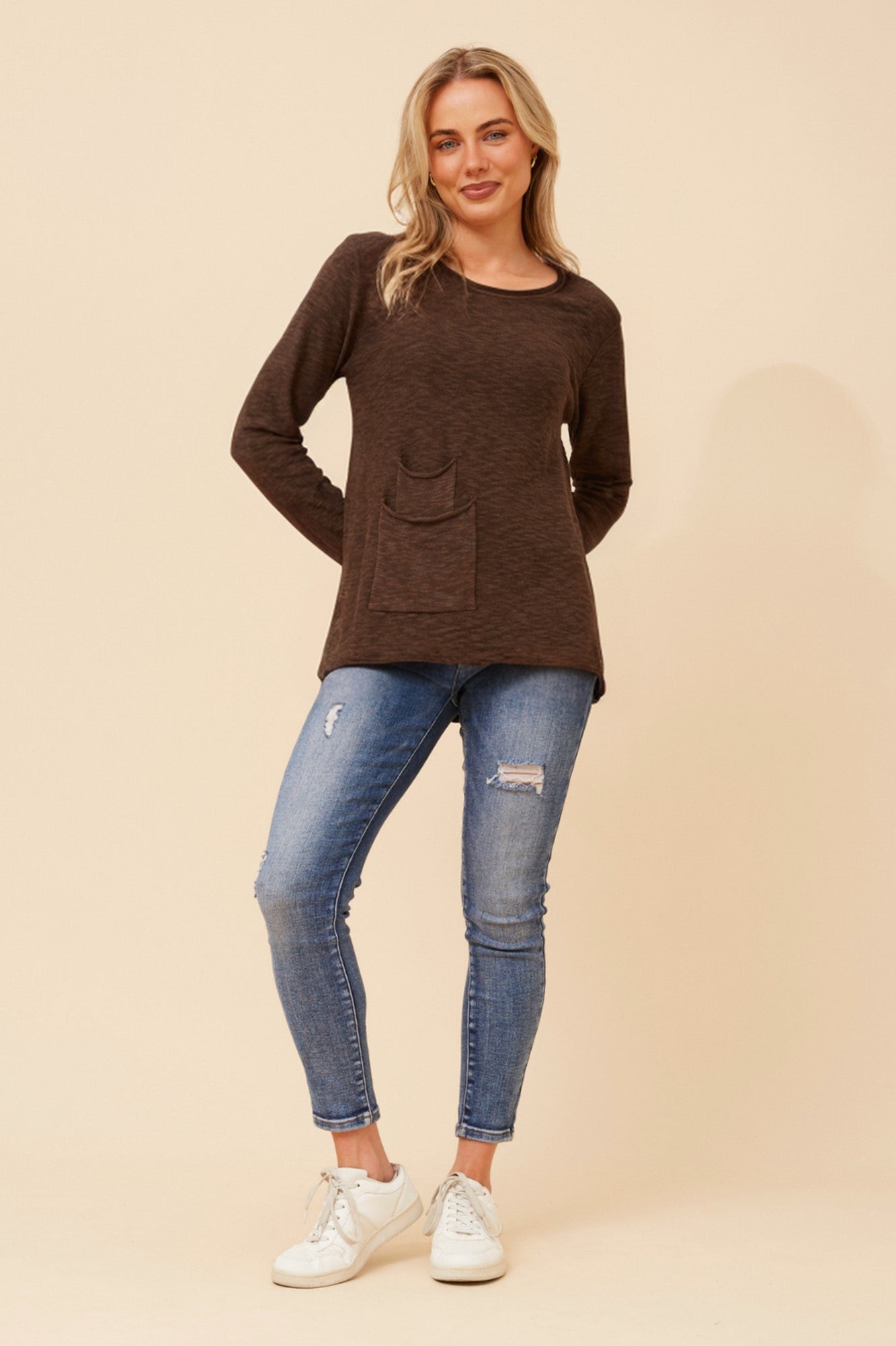 ARAMINTA SOLID PULLOVER (Azalea Pink)