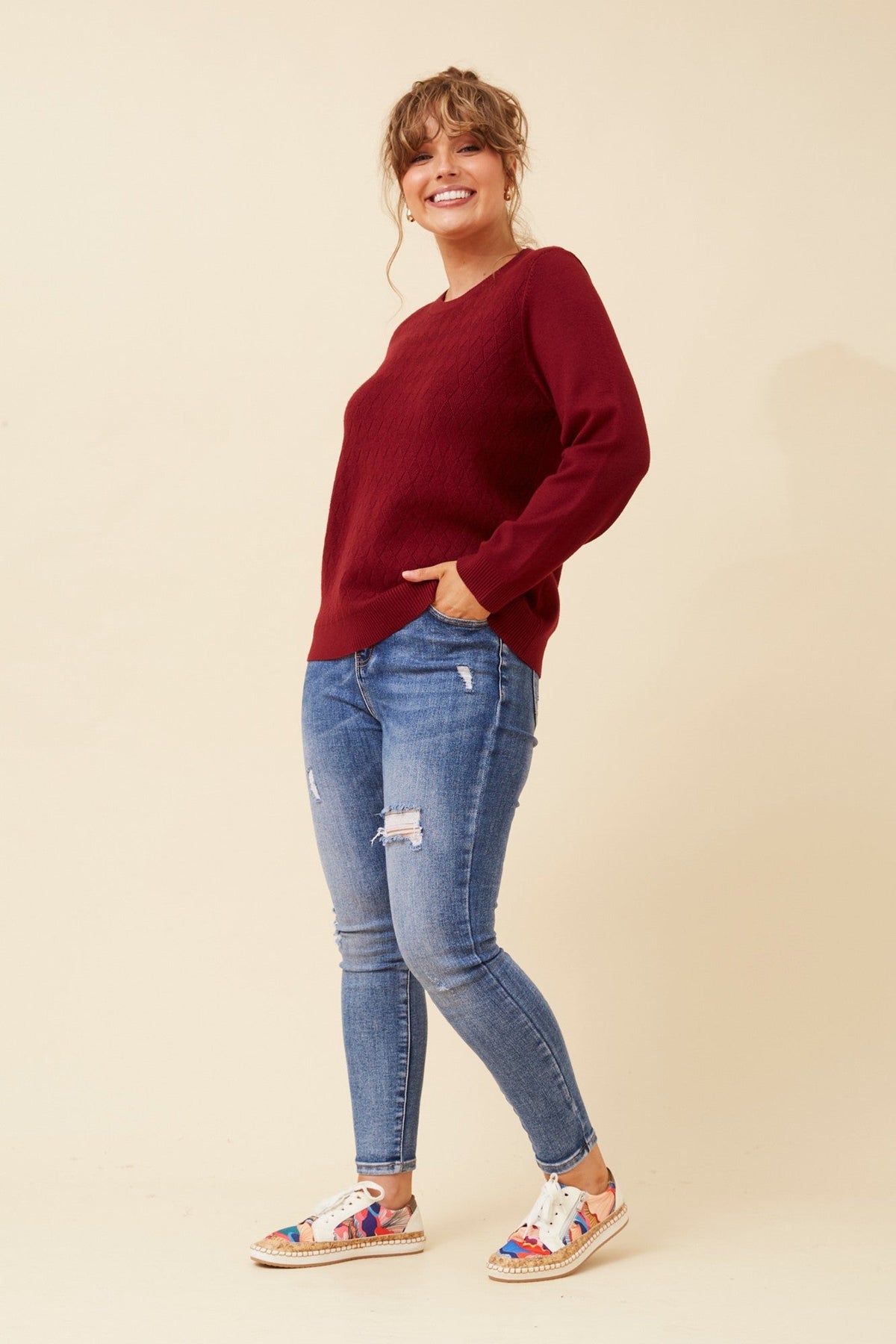 ANGIE KNIT PULLOVER (Black)