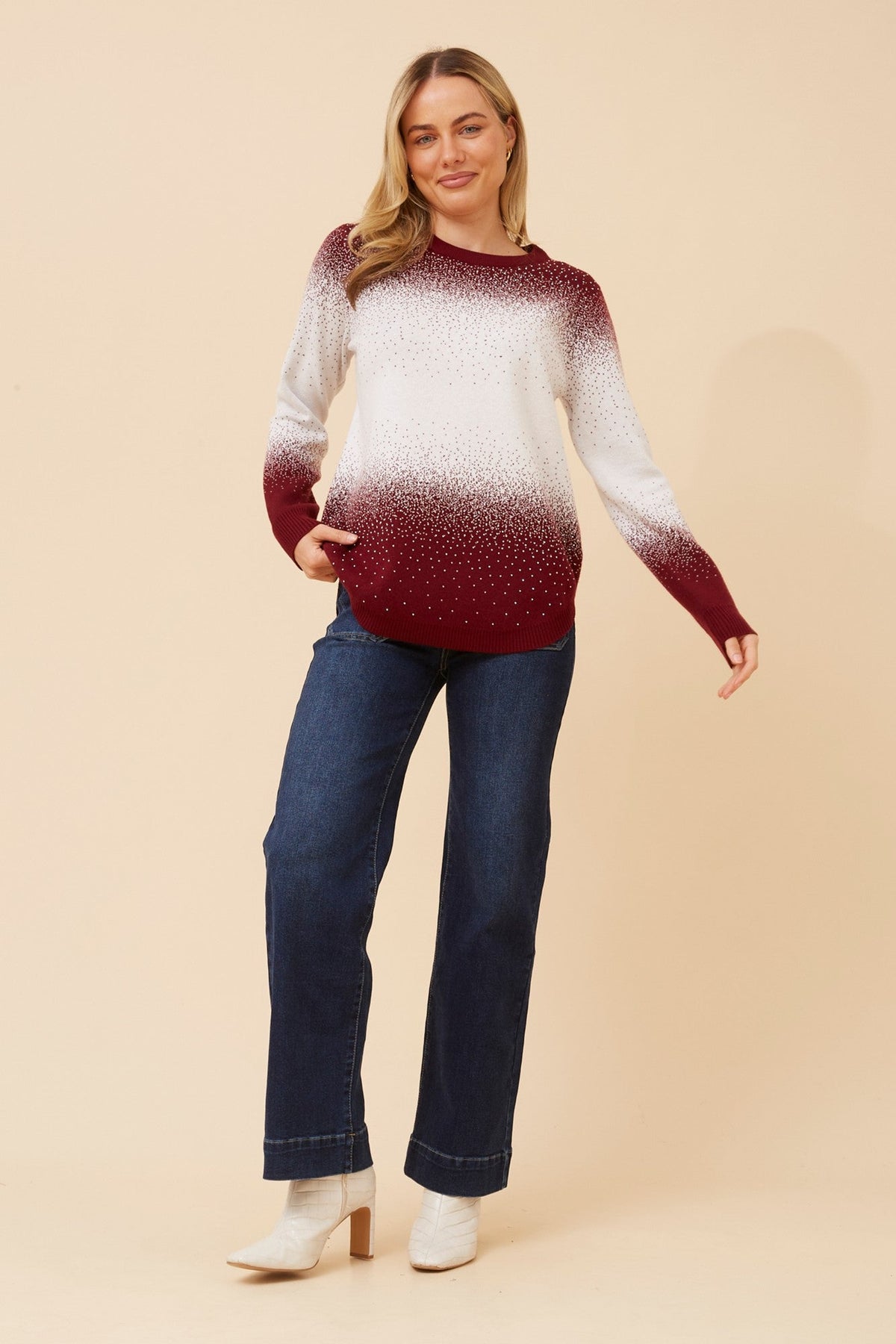BRAY COLOURBLOCK KNIT PULLOVER (Chocolate)