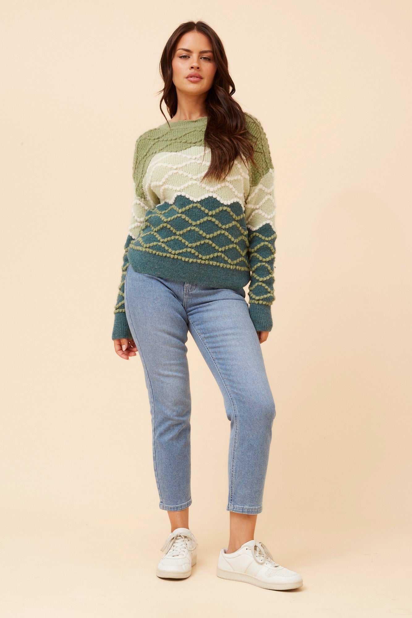 JINDERA WOOL BLEND KNIT PULOVER (Indigo)