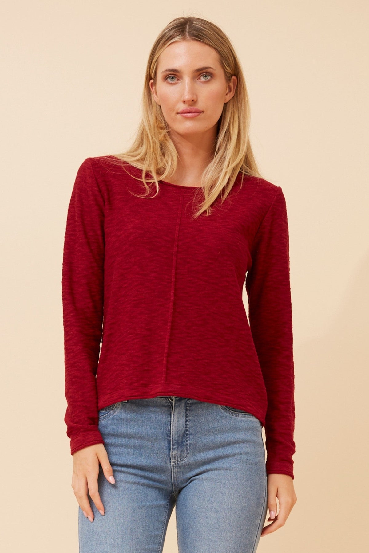 CONSUELA SOLID KNIT PULLOVER (Bitter Chocolate)