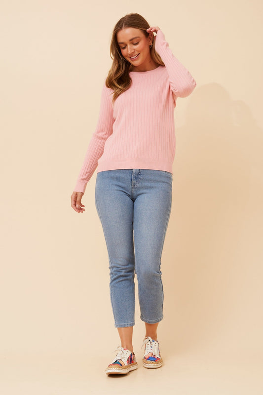 CATY SOLID KNIT PULLOVER (Emerald)
