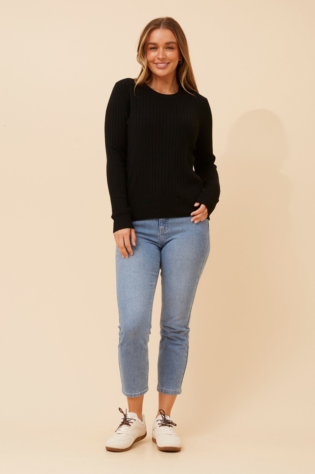 CATY SOLID KNIT PULLOVER (Emerald)