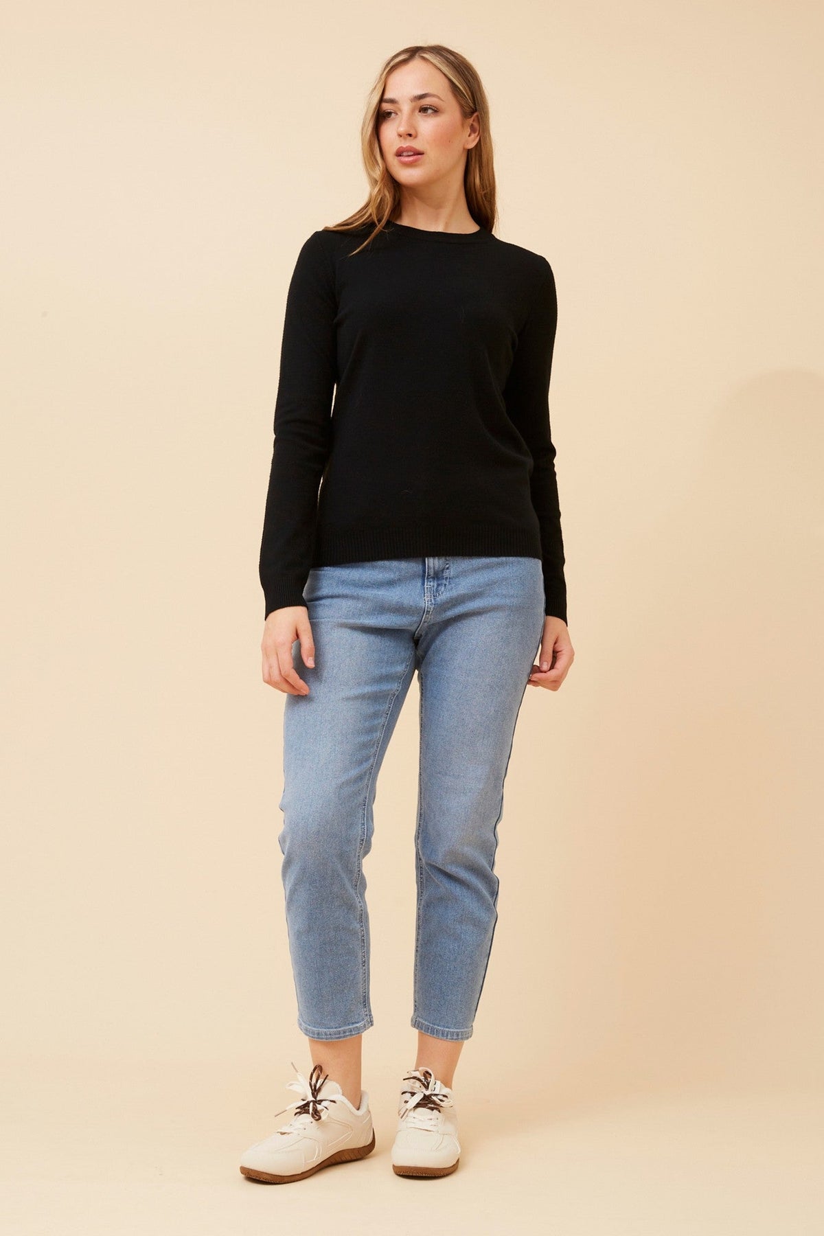 Caroline Morgan Australia ANGIE SOLID KNIT PULLOVER (Black)