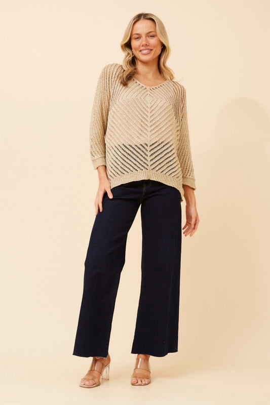 ANORA CROCHET TOP (Black)