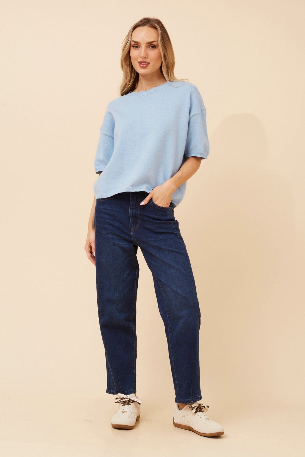 Caroline Morgan Australia GILBERT SOLID KNIT PULLOVER (Skylight)