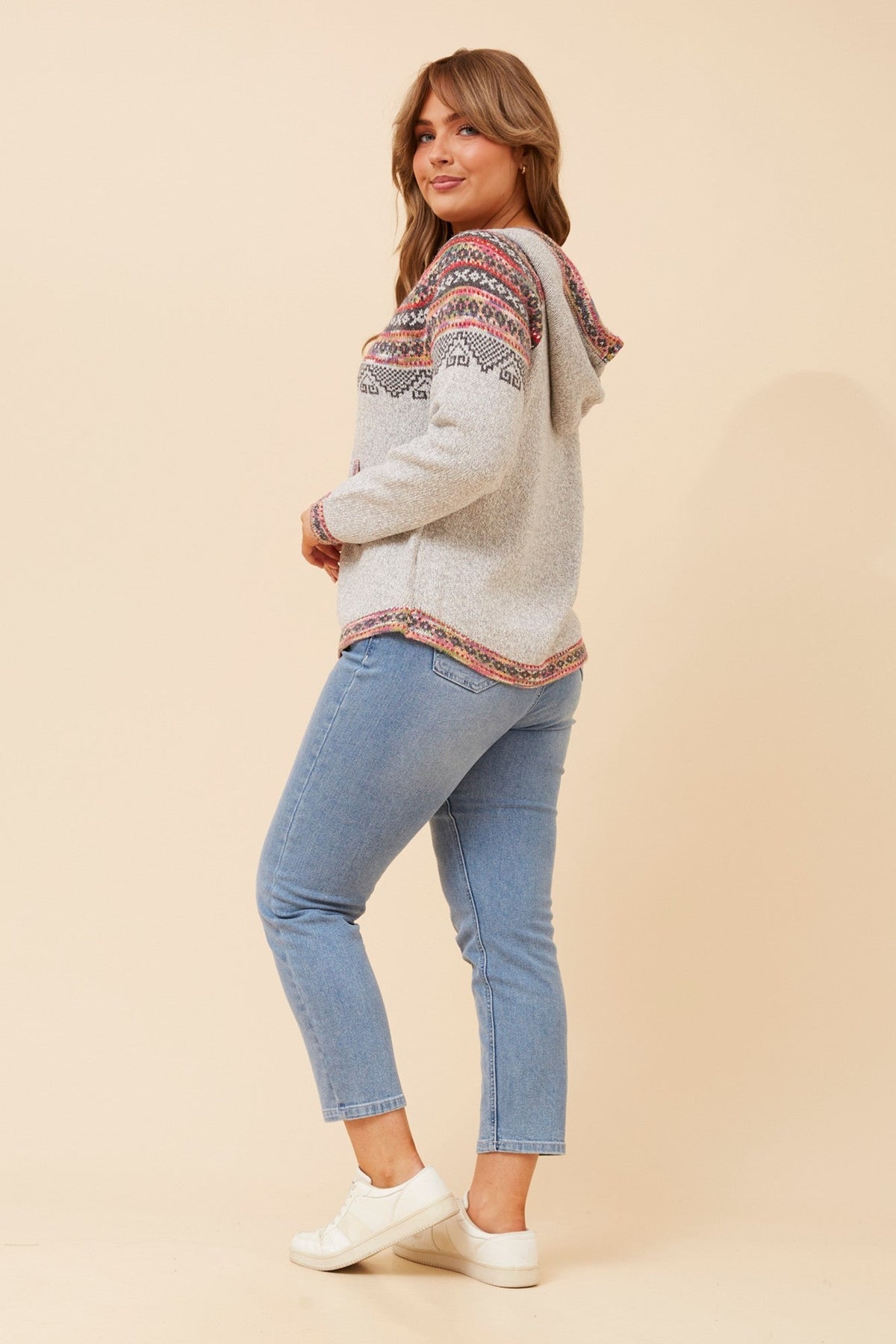 ARGEN JACQUARD KNIT JUMPER (Multi Grey)