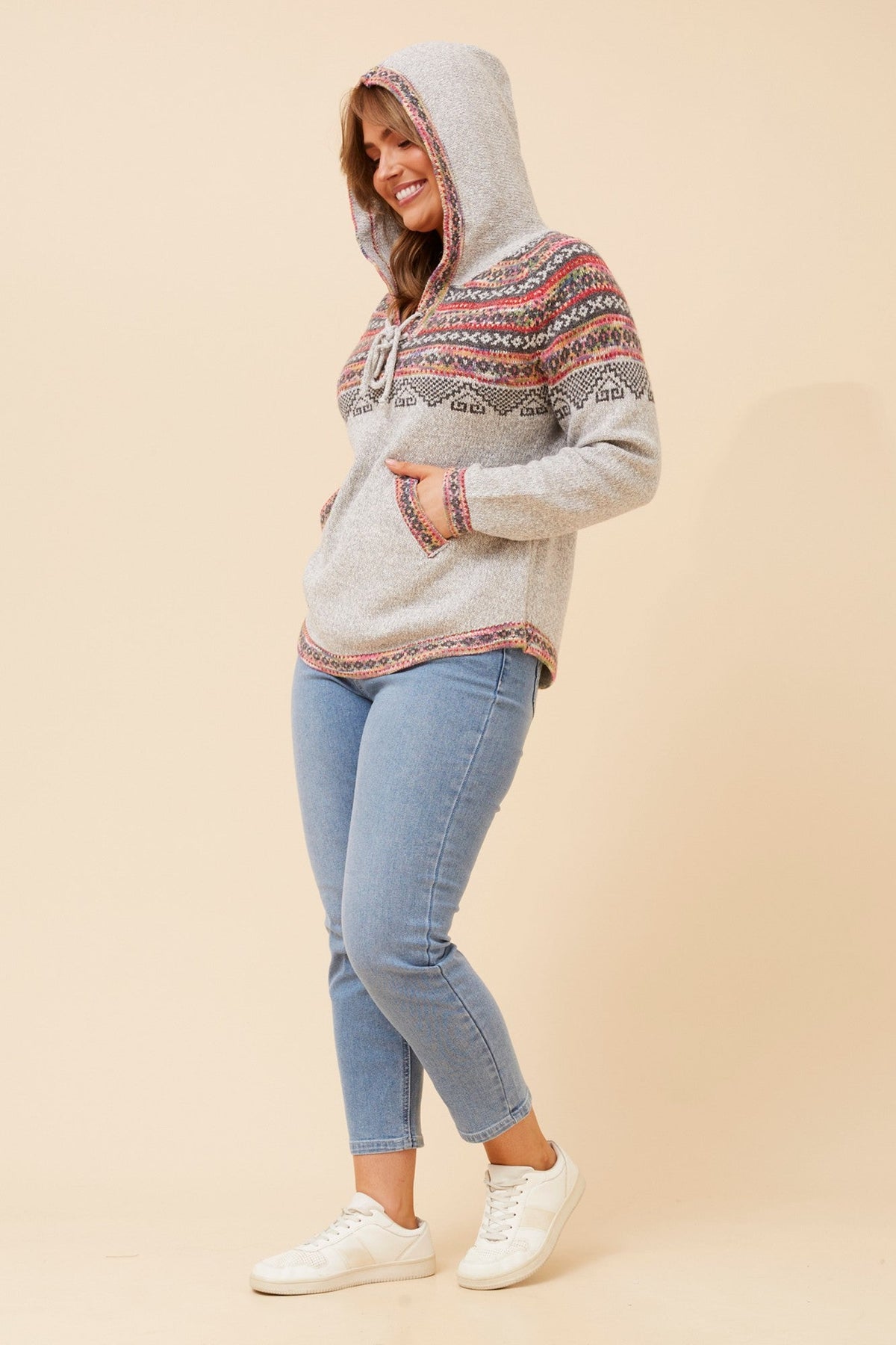 ARGEN JACQUARD KNIT JUMPER (Multi Grey)