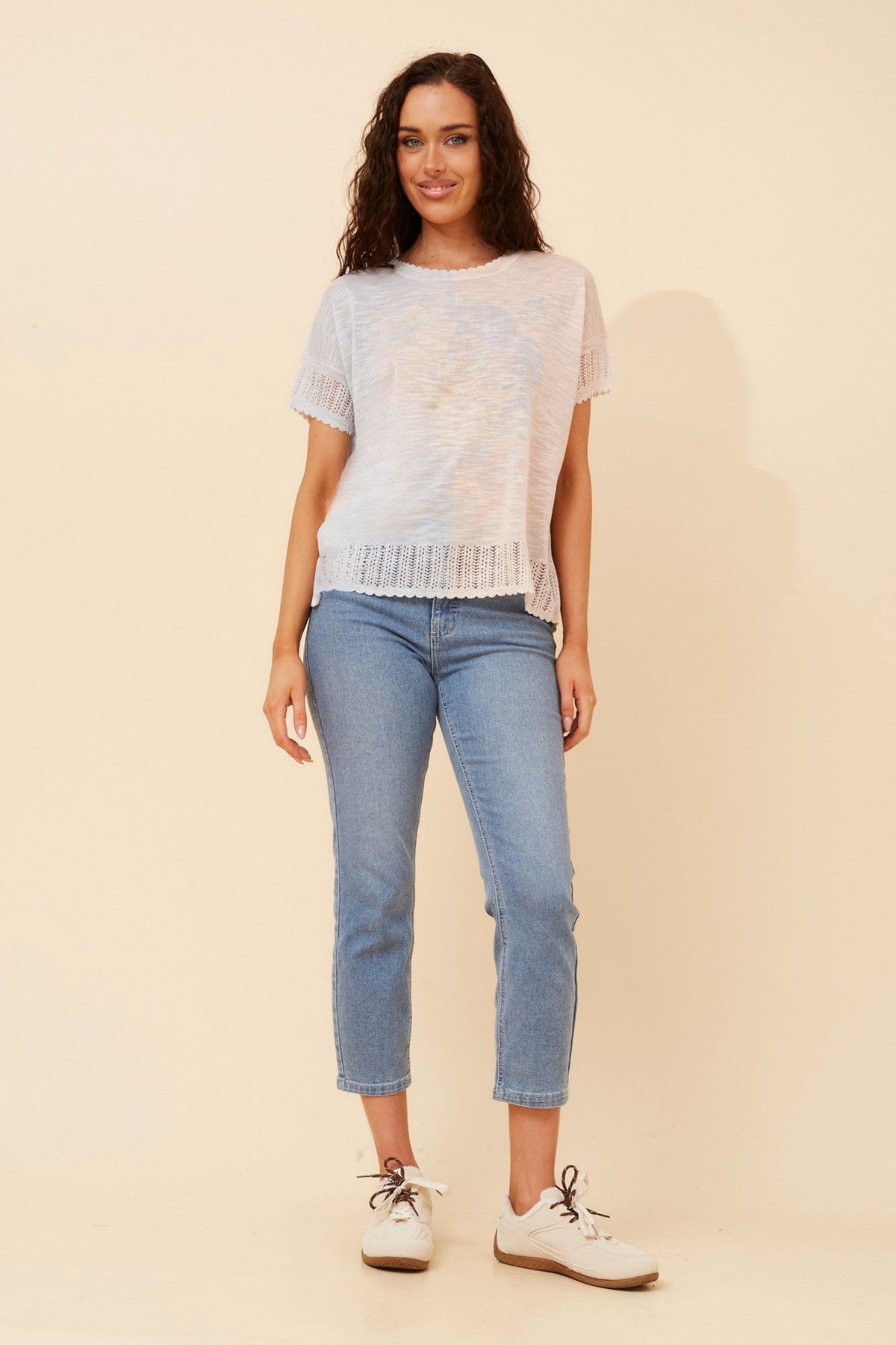 HIRA POINTELLE KNIT PULLOVER (Powder Blue)