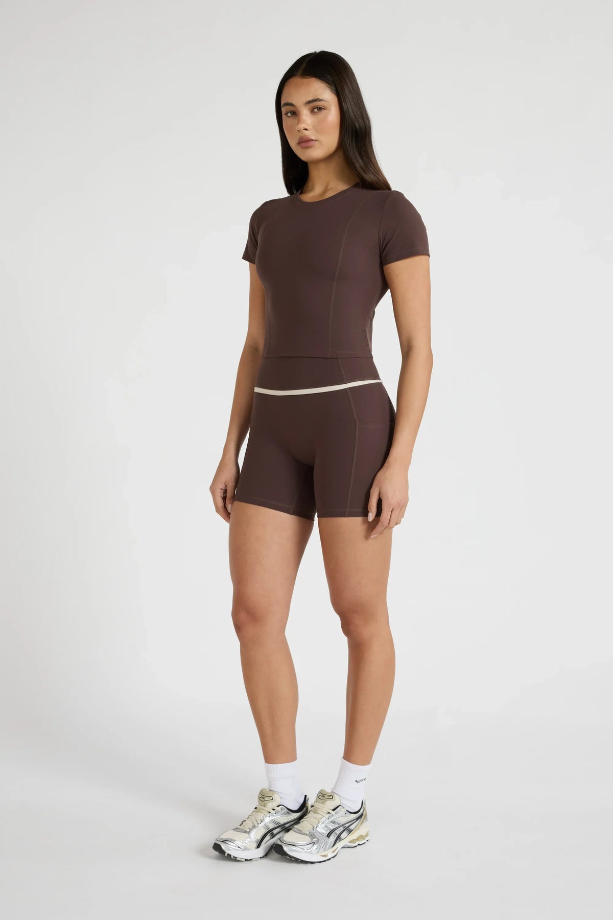 ALLFENIX CloudCore Lite Crop Tee (Espresso)