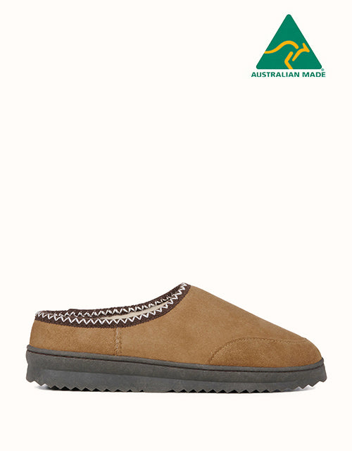 Image of Slippers. Product name - Emu® Platinum Outback Scuff in Chestnut colour by brand - Emu