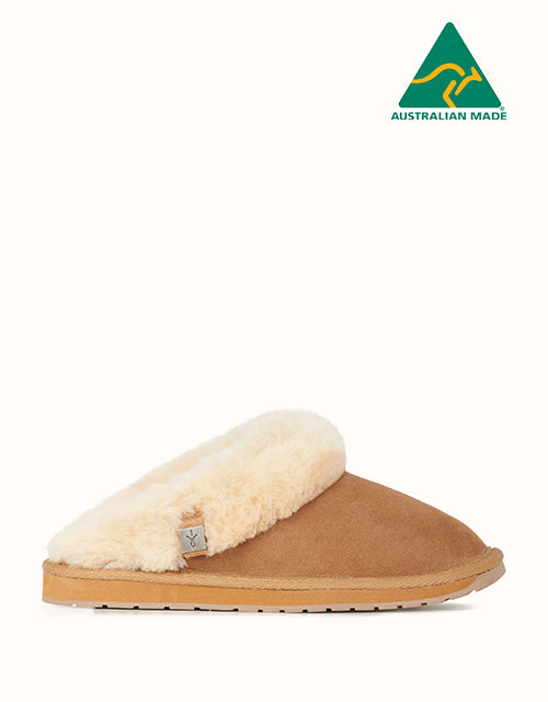 Image of Slippers. Product name - Emu® Platinum Eden in Chestnut colour by brand - Emu