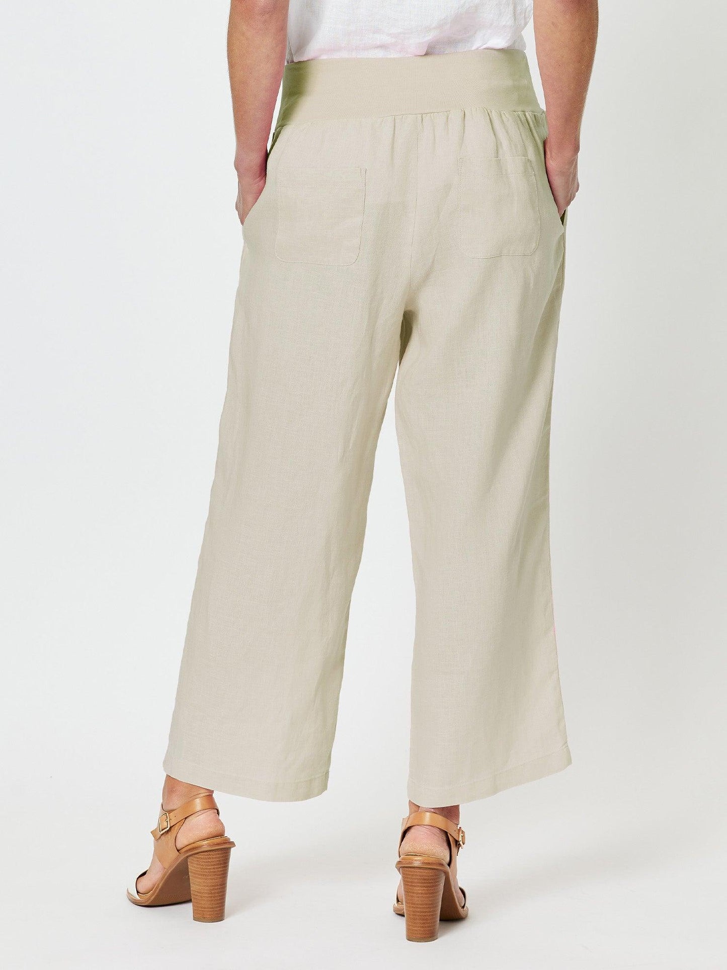 Gordon Smith Lara Wide Leg Linen Pant (Natural)