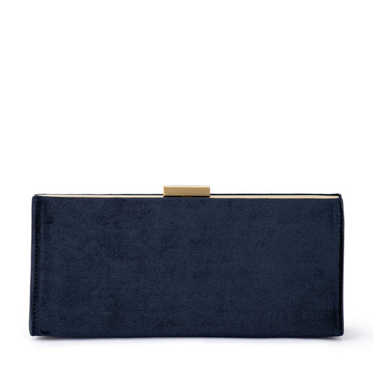 Olga Berg LARA Velvet Clutch (Navy)