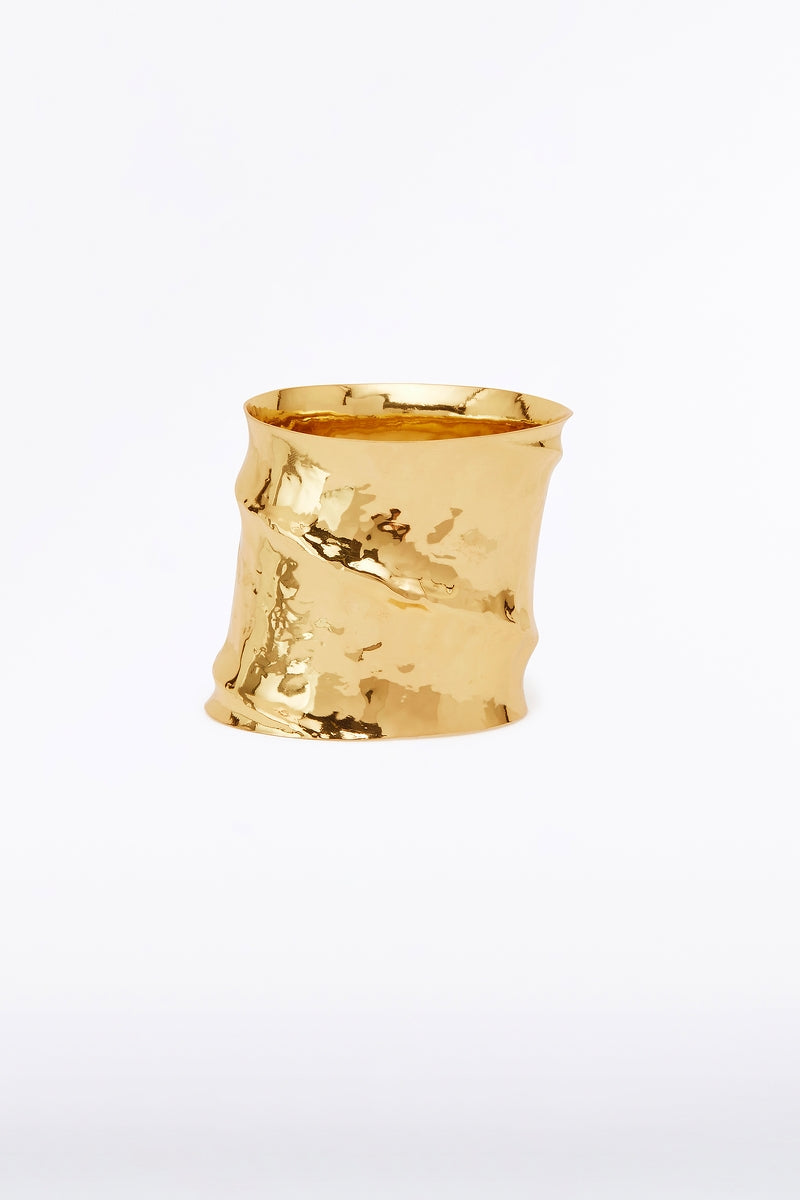 Image of Accessories. Product name - Large Organic Bangle in Gold colour by brand - Carla Zampatti