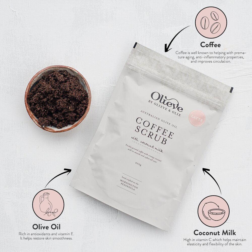 Olieve & Olie Latte Coffee Scrub Latte (Assorted)