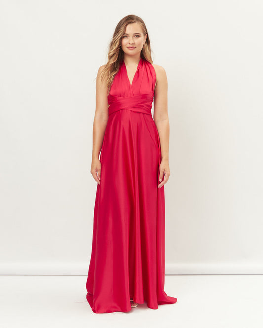 Image of Dresses. Productname: HEYCHIC Leah Infinity Maxi Dress in Red colour by brand - HEYCHIC