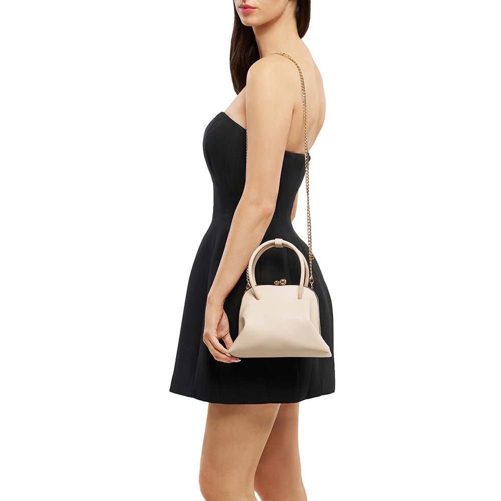 Olga Berg LEANDRA Top Handle Bag (Natural)