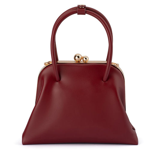 Olga Berg LEANDRA Top Handle Bag (Burgundy)