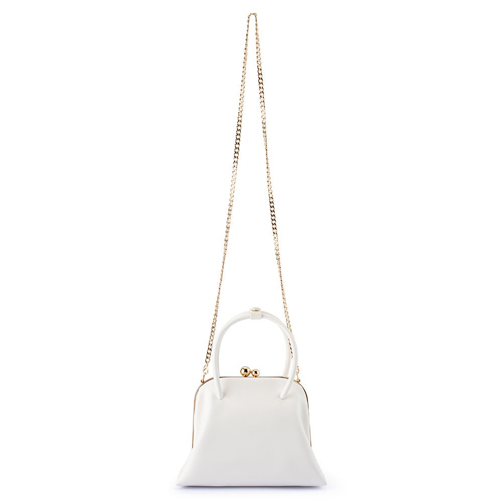 Olga Berg LEANDRA Top Handle Bag (White)