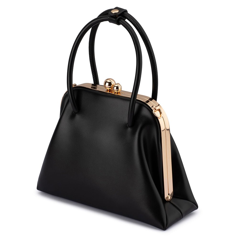 Olga Berg LEANDRA Top Handle Bag (Black)