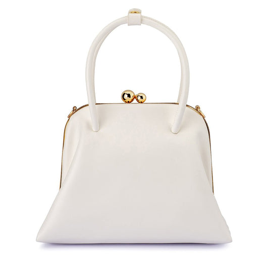 Olga Berg LEANDRA Top Handle Bag (White)