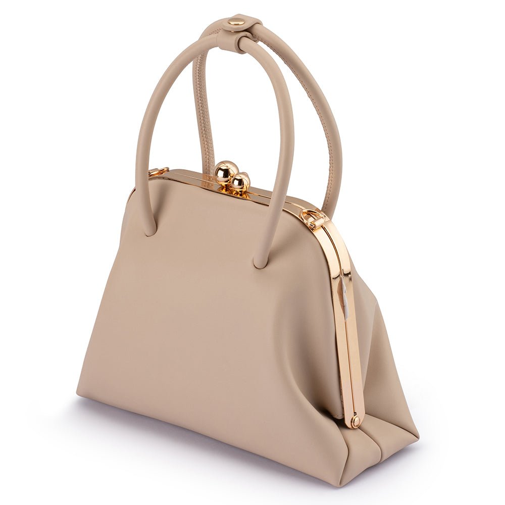 Olga Berg LEANDRA Top Handle Bag (Natural)