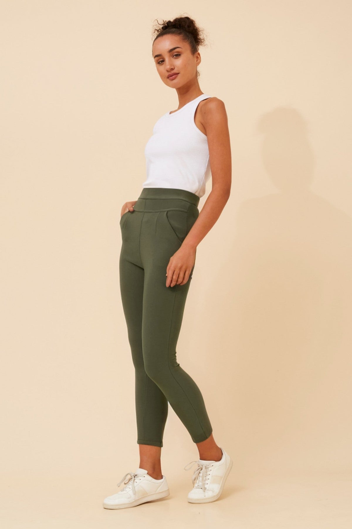 Caroline Morgan Australia ISRA SOLID PANTS (Khaki)