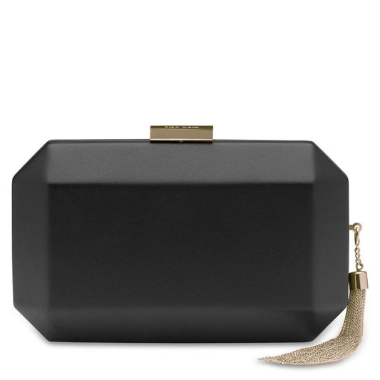 Olga Berg LIA Facetted Clutch (Black)