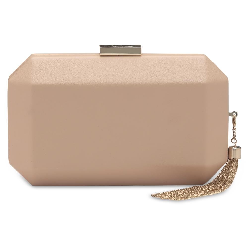 Olga Berg LIA Monogrammed Clutch (Gold)