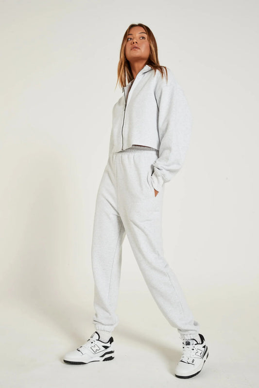 Lily Full Zip Sweater (White)