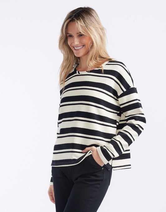 Isla Stripe Top - (Cream/Black)