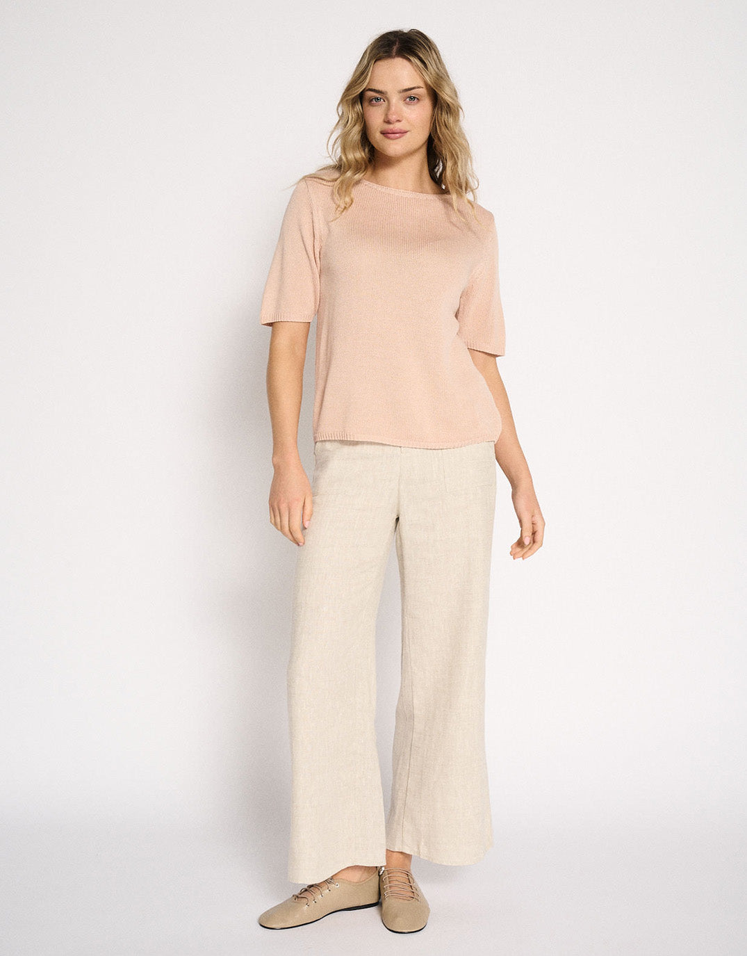 Little Lies Jude Wide Leg Linen Pant (Natural)