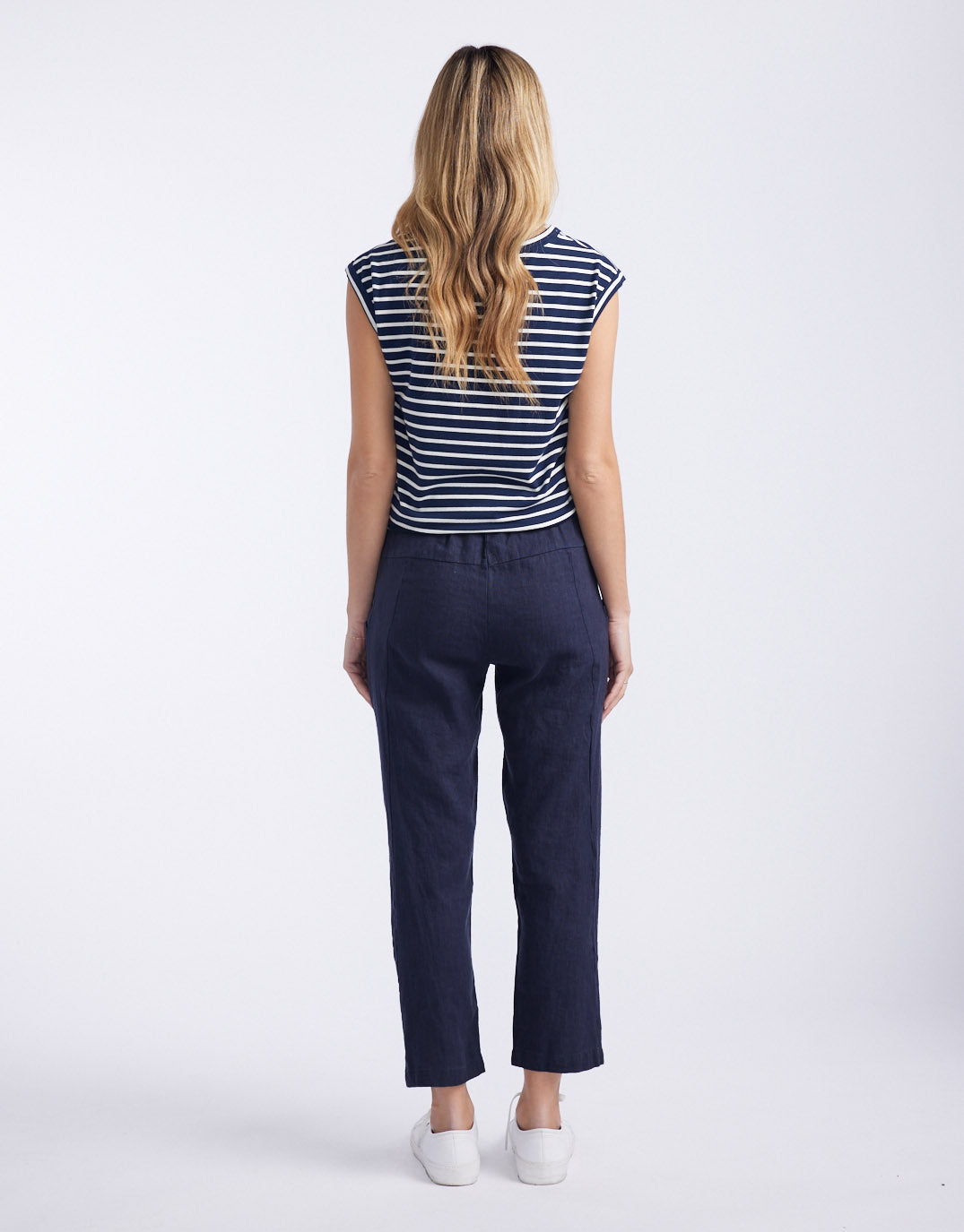 Little Lies Luxe Linen Pants (French Navy)