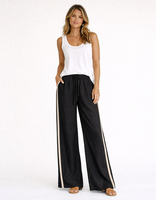 Monaco Pants - (Black/Natural)