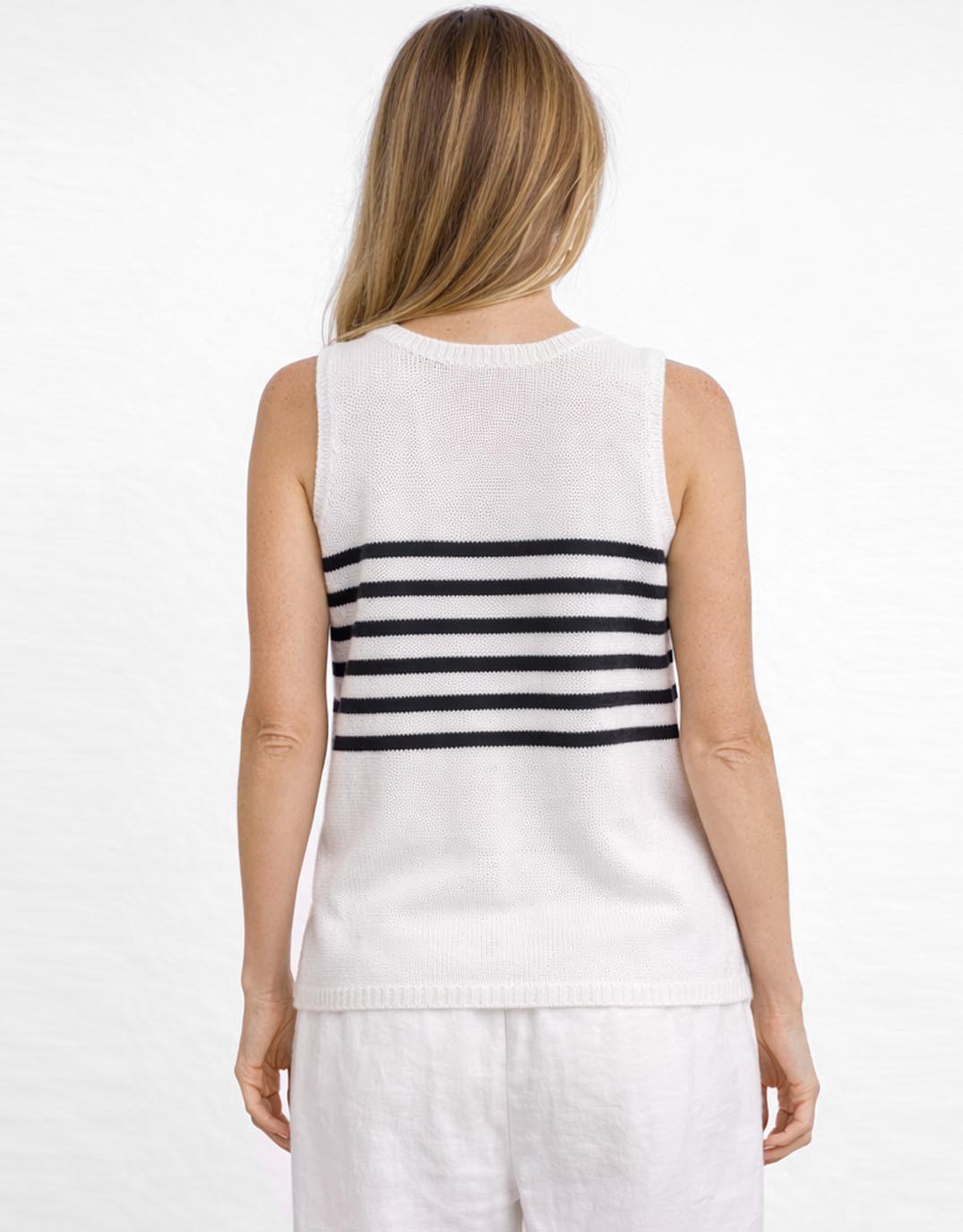 Little Lies Monaco Spring Tank (White/Black)