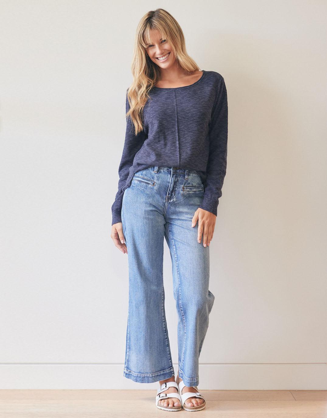 Little Lies Sacha Cotton Knit (Navy)
