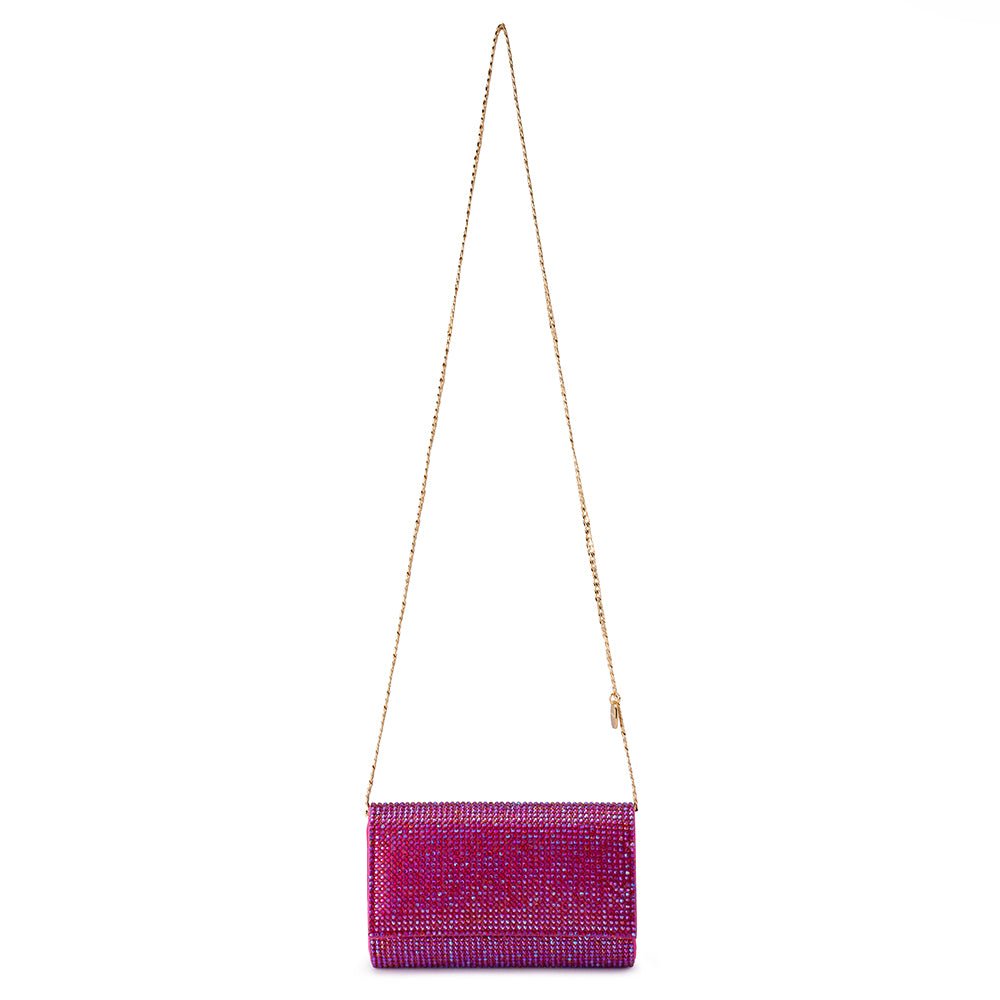Image of Bags. Product name - LIV Crystal Clutch in Fuchsia colour by brand - Olga Berg