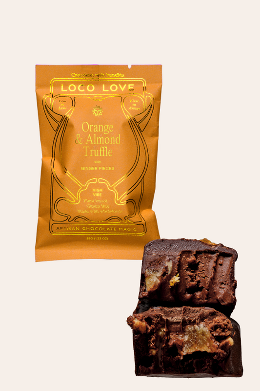Image of Others. Productname: Loco Love Single Orange Almond Truffle in Orange colour by brand - Kabana