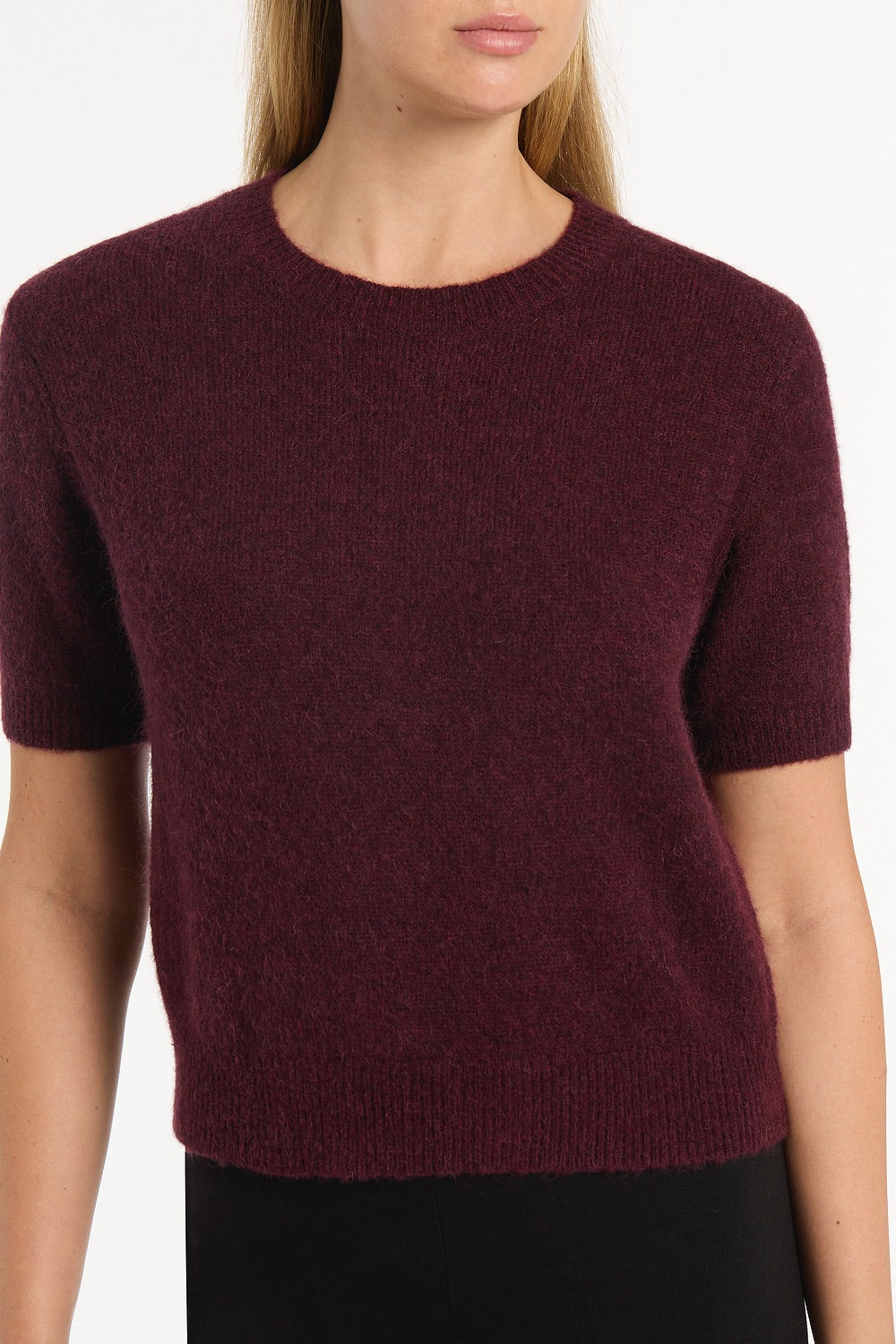 Carla Zampatti Loganberry Brushed Knit Top (Purple)