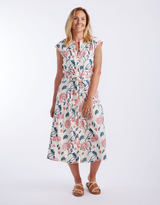 Image of Dresses. Productname: Daisy Boo Midi - in Capri Pink Blue colour by brand - Lola