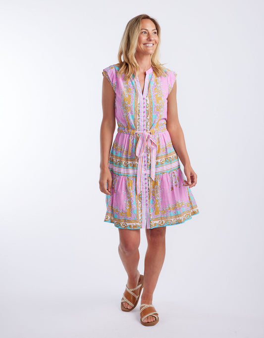 Image of Dresses. Productname: Daisy Boo Mini - in Aria Pink Blue colour by brand - Lola