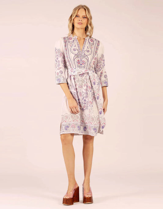 Image of Dresses. Productname: Mary Midi Dress - in Hindi White colour by brand - Lola