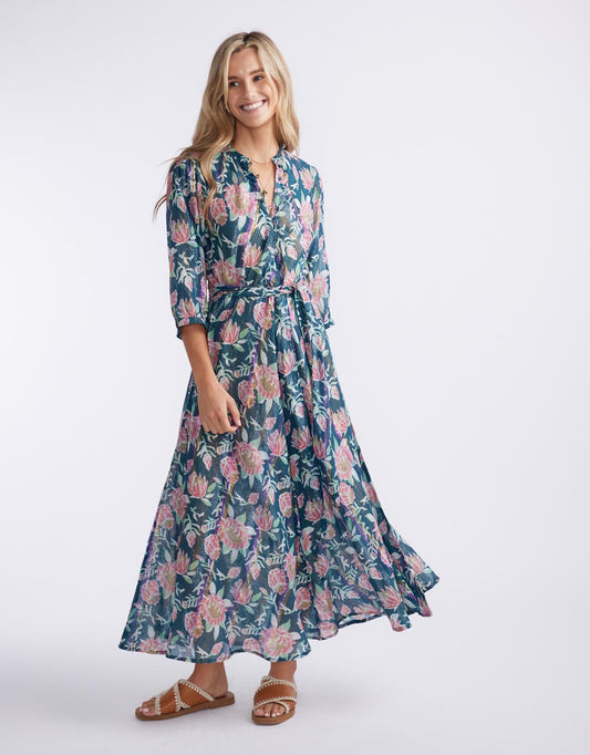 Image of Dresses. Productname: Scarlett Maxi Dress - in Saint Candy Teal colour by brand - Lola