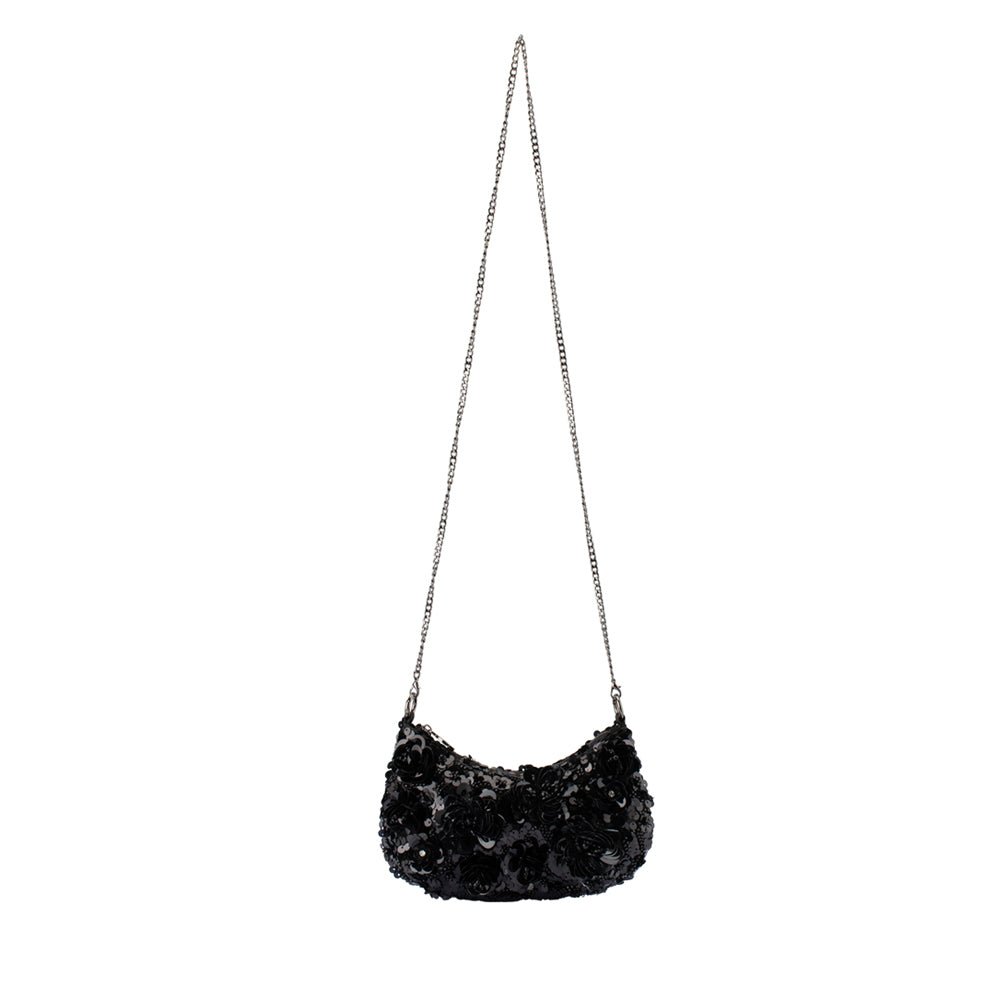 Olga Berg LOUIE Croissant Bag (Black)