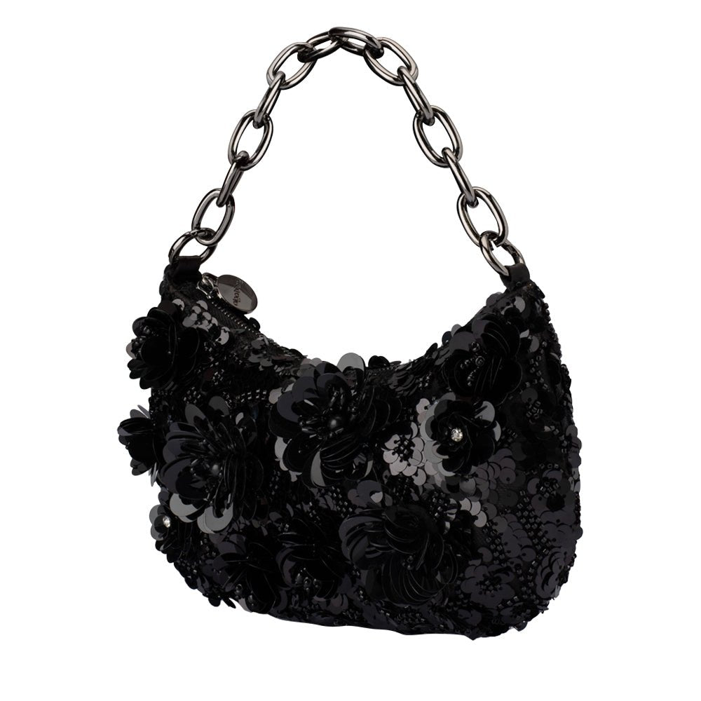Olga Berg LOUIE Croissant Bag (Black)