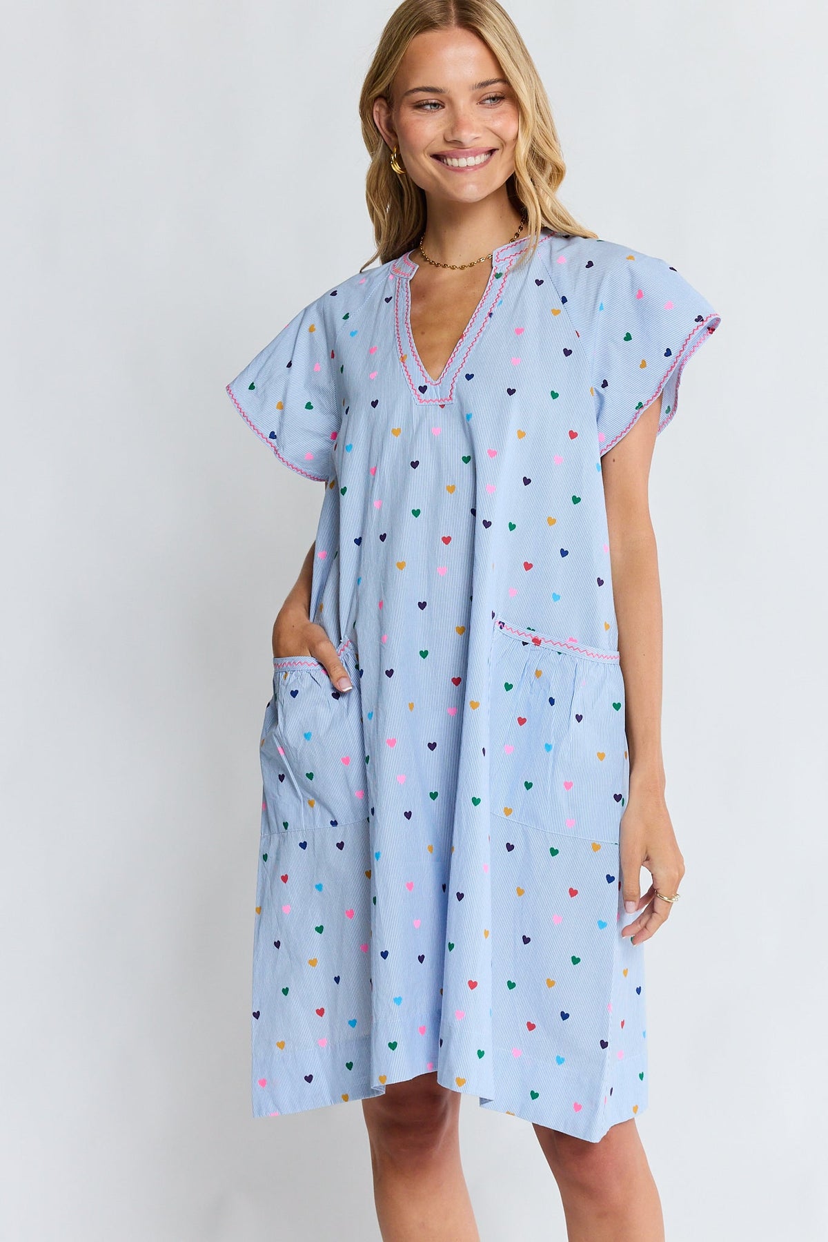 Image of Dresses. Product name - LulaLife Amour Dress Stripe in Stripe colour by brand - Lulalife