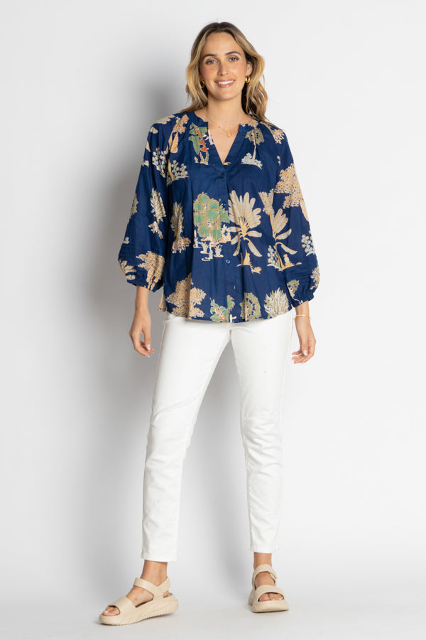 LulaLife Amrita Shirt (Navy)