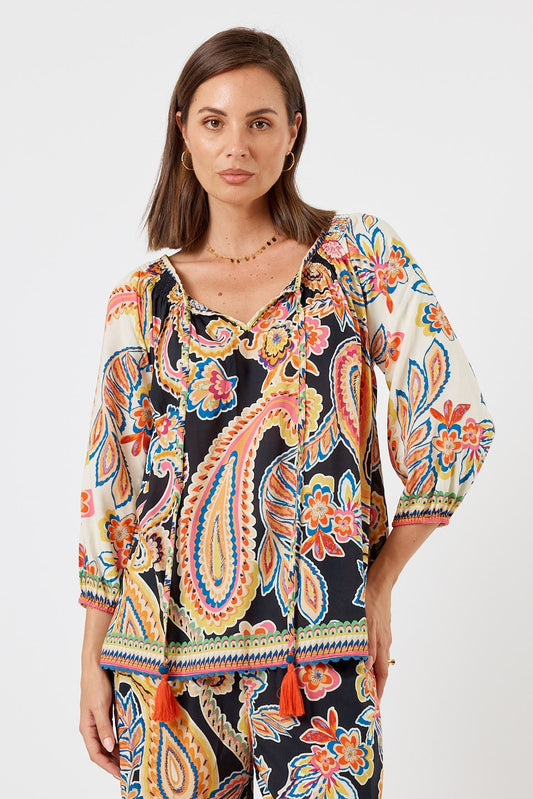 Image of a model wearing Tops. Product name - LulaLife Anouk Top in Top colour by brand - LulaLife